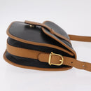 CELINE Shoulder Bag Leather Black Gold Auth ep16319A-3