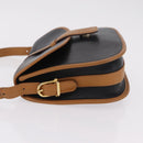 CELINE Shoulder Bag Leather Black Gold Auth ep16319A-4