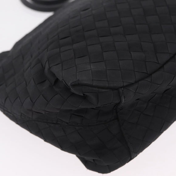 Bottega Veneta INTRECCIATO Tote Bag Leather Black Gold Auth ep16320