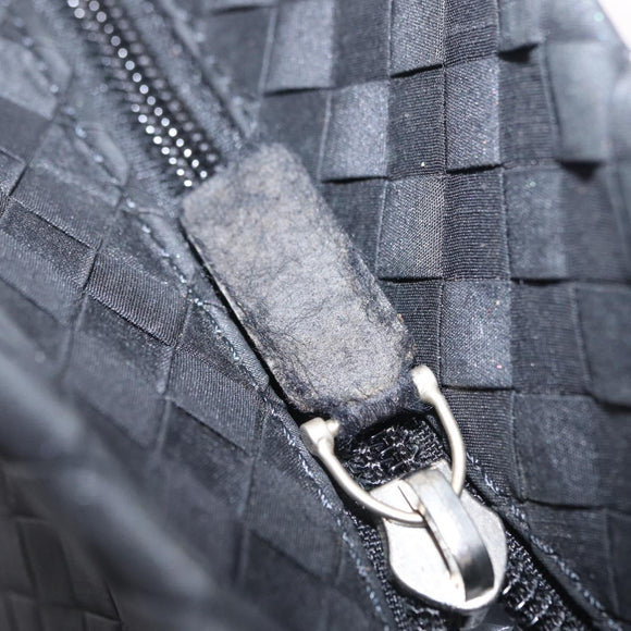 Bottega Veneta INTRECCIATO Tote Bag Leather Black Gold Auth ep16320