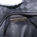 Bottega Veneta INTRECCIATO Tote Bag Leather Black Gold Auth ep16320-19