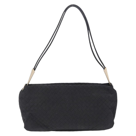 Bottega Veneta INTRECCIATO Tote Bag Leather Black Gold Auth ep16320