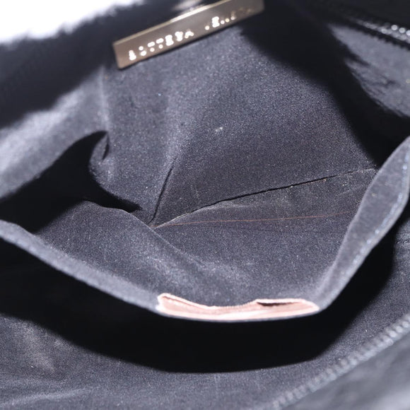 Bottega Veneta INTRECCIATO Tote Bag Leather Black Gold Auth ep16320