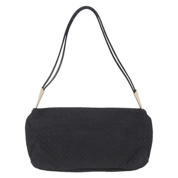 Bottega Veneta INTRECCIATO Tote Bag Leather Black Gold Auth ep16320
