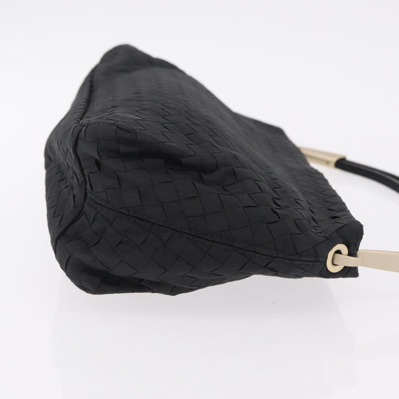 Bottega Veneta INTRECCIATO Tote Bag Leather Black Gold Auth ep16320