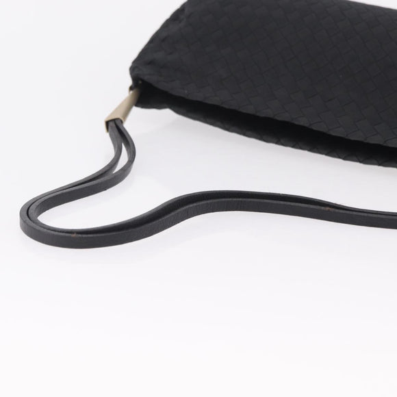 Bottega Veneta INTRECCIATO Tote Bag Leather Black Gold Auth ep16320