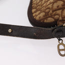 Christian Dior Trotter Canvas Shoulder Bag Beige Gold Auth ep16325-10