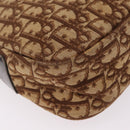 Christian Dior Trotter Canvas Shoulder Bag Beige Gold Auth ep16325-18