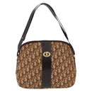 Christian Dior Trotter Canvas Shoulder Bag Beige Gold Auth ep16325-13