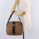 Christian Dior Trotter Canvas Shoulder Bag Beige Gold Auth ep16325-24