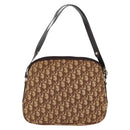 Christian Dior Trotter Canvas Shoulder Bag Beige Gold Auth ep16325-2