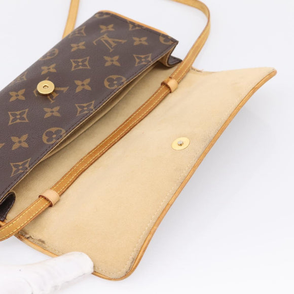 LOUIS VUITTON Monogram Pochette Twin GM Shoulder Bag M51852 LV Auth ep16326