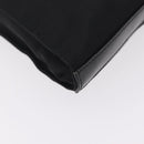 GUCCI Bamboo Hand Bag Nylon Black Silver Auth ep16327-9