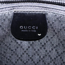 GUCCI Bamboo Hand Bag Nylon Black Silver Auth ep16327-18