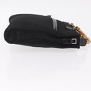 GUCCI Bamboo Hand Bag Nylon Black Silver Auth ep16327-3
