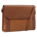 Burberrys Shoulder Bag Leather Brown Gold Auth ep16329-1
