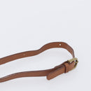 Burberrys Shoulder Bag Leather Brown Gold Auth ep16329-16