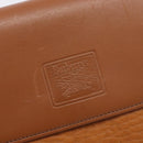 Burberrys Shoulder Bag Leather Brown Gold Auth ep16329-21