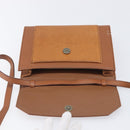 Burberrys Shoulder Bag Leather Brown Gold Auth ep16329-22