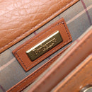 Burberrys Shoulder Bag Leather Brown Gold Auth ep16329-23