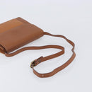 Burberrys Shoulder Bag Leather Brown Gold Auth ep16329-8