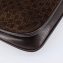 GUCCI Shoulder Bag Suede Dark Brown Gold Auth ep16331-16