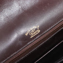 GUCCI Shoulder Bag Suede Dark Brown Gold Auth ep16331-21
