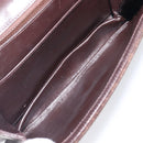 GUCCI Shoulder Bag Suede Dark Brown Gold Auth ep16331-11