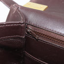 GUCCI Shoulder Bag Suede Dark Brown Gold Auth ep16331-24