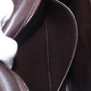 GUCCI Shoulder Bag Suede Dark Brown Gold Auth ep16331-25