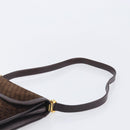 GUCCI Shoulder Bag Suede Dark Brown Gold Auth ep16331-14