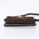 GUCCI Shoulder Bag Suede Dark Brown Gold Auth ep16331-5