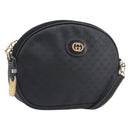 GUCCI Micro GG Supreme Shoulder Bag PVC Black Gold 007 104 0013 Auth ep16332-1