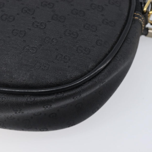 GUCCI Micro GG Supreme Shoulder Bag PVC Black Gold 007 104 0013 Auth ep16332