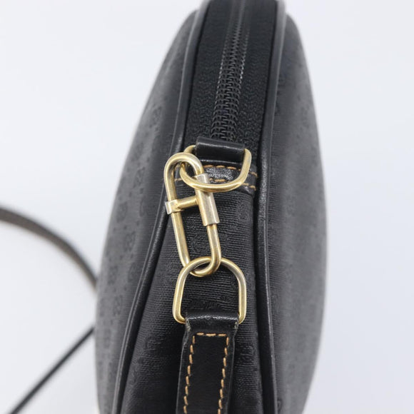 GUCCI Micro GG Supreme Shoulder Bag PVC Black Gold 007 104 0013 Auth ep16332