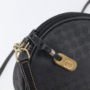 GUCCI Micro GG Supreme Shoulder Bag PVC Black Gold 007 104 0013 Auth ep16332-20