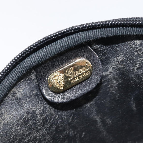 GUCCI Micro GG Supreme Shoulder Bag PVC Black Gold 007 104 0013 Auth ep16332