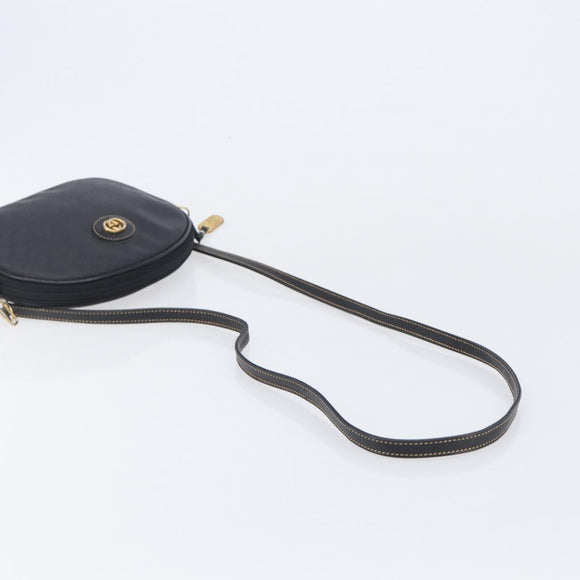 GUCCI Micro GG Supreme Shoulder Bag PVC Black Gold 007 104 0013 Auth ep16332
