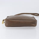 GUCCI Shoulder Bag Leather Brown Gold Auth ep16333-10