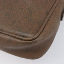 GUCCI Shoulder Bag Leather Brown Gold Auth ep16333-11