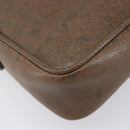 GUCCI Shoulder Bag Leather Brown Gold Auth ep16333-12