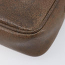 GUCCI Shoulder Bag Leather Brown Gold Auth ep16333-13