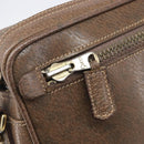 GUCCI Shoulder Bag Leather Brown Gold Auth ep16333-16