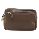 GUCCI Shoulder Bag Leather Brown Gold Auth ep16333-2