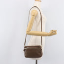 GUCCI Shoulder Bag Leather Brown Gold Auth ep16333-24