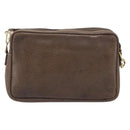 GUCCI Shoulder Bag Leather Brown Gold Auth ep16333-3