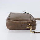 GUCCI Shoulder Bag Leather Brown Gold Auth ep16333-4