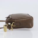 GUCCI Shoulder Bag Leather Brown Gold Auth ep16333-5