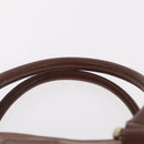Burberrys Boston Bag Leather Brown Gold Auth ep16334-11