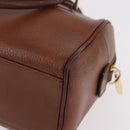 Burberrys Boston Bag Leather Brown Gold Auth ep16334-17
